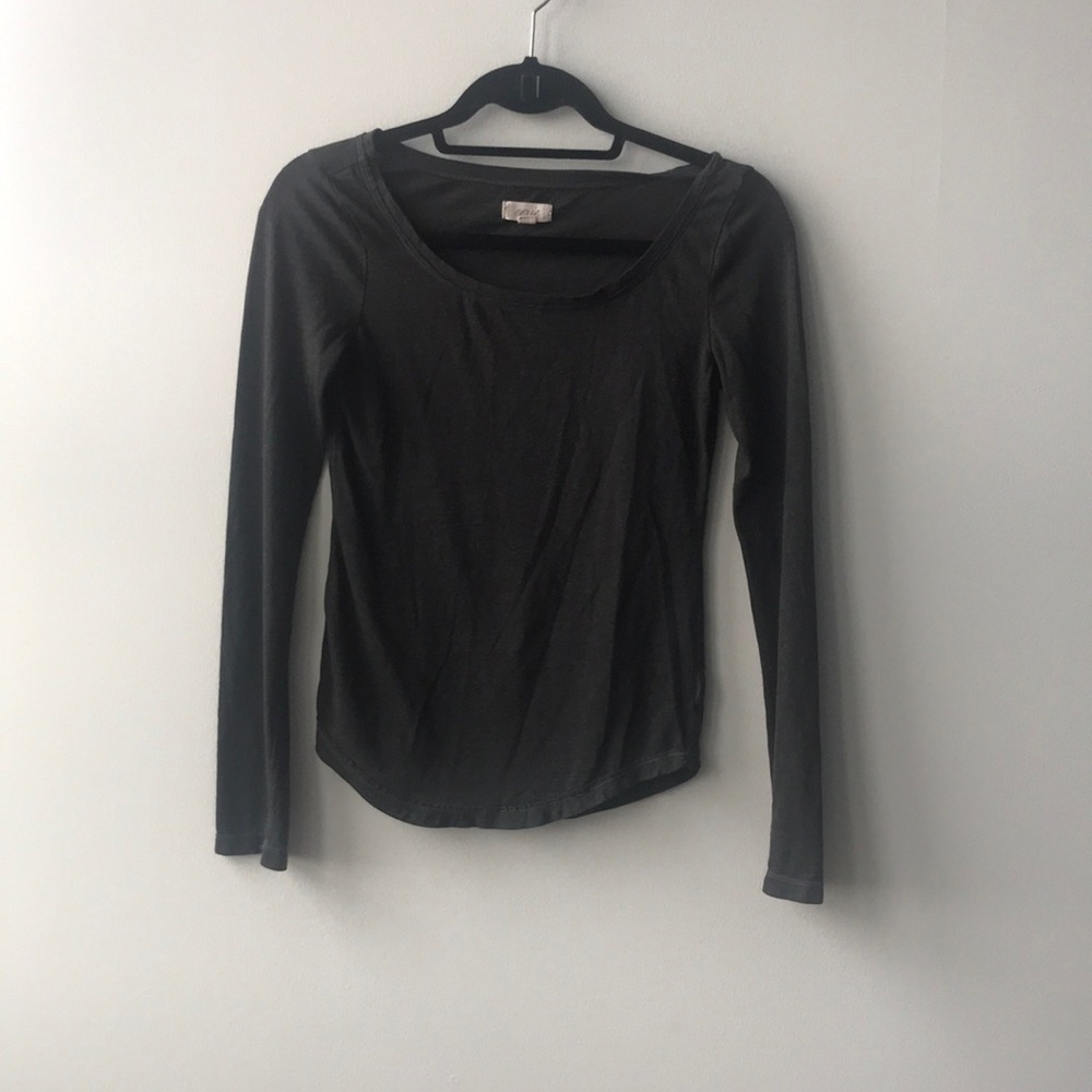 Aerie Gray Long-Sleeve Tee